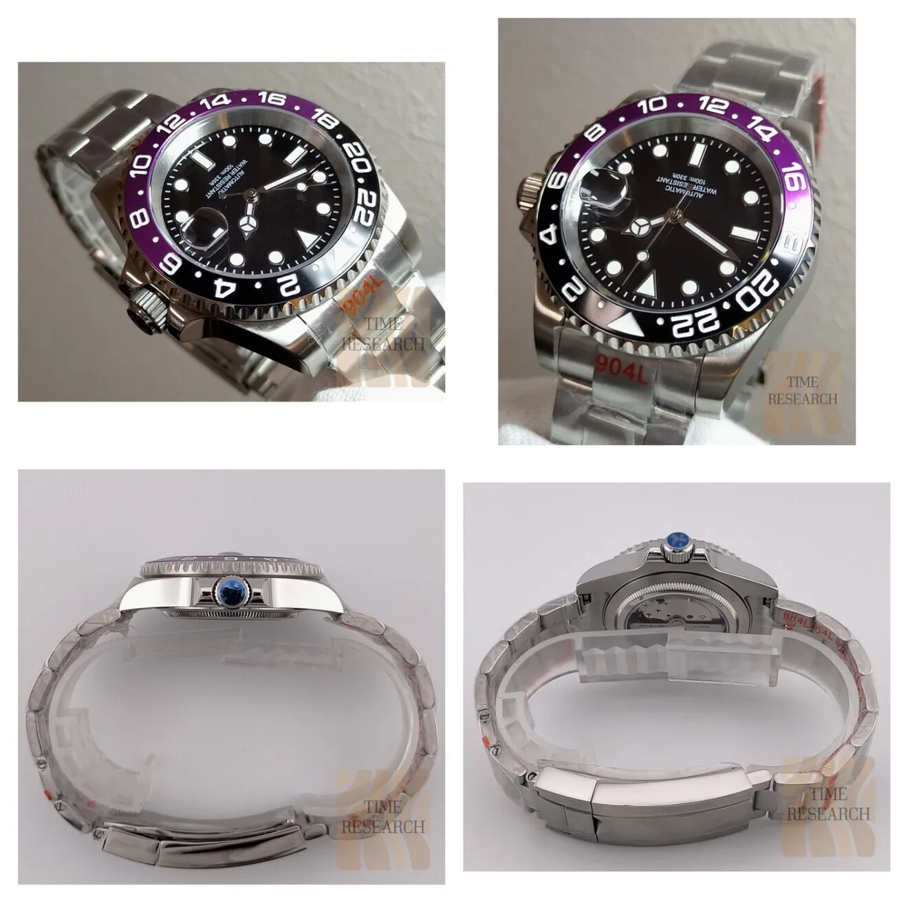 王道スタイルに洗練を付加【ミヨタ搭載/新品】防水100m 裏スケ サファイア