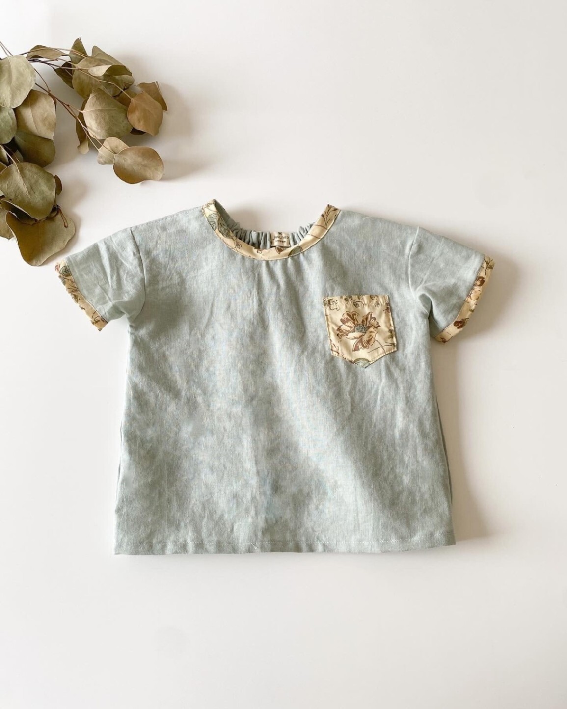 【完成品】90size garden pullover ミントグリーン