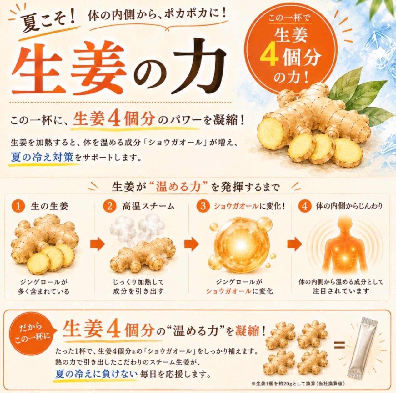 からだ想いのジンジャーブレンド
〜自分をいたわる、巡りの一杯〜