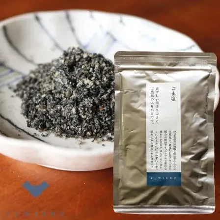 黒すりごま塩 100g｜天然塩「海の精」使用｜無添加｜すりつぶし黒ごま｜伝統海塩