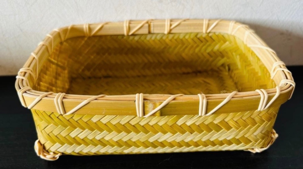 ② 竹籠 カゴ (20㎝) 竹かご 器 竹細工 国産真竹