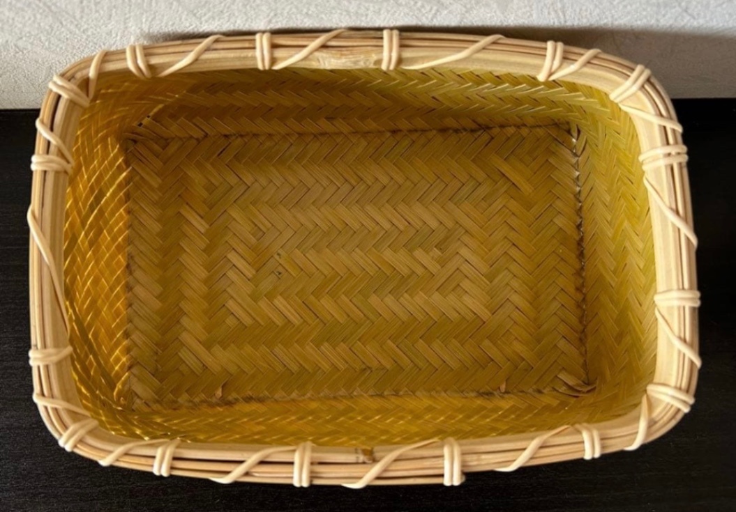 ② 竹籠 カゴ (20㎝) 竹かご 器 竹細工 国産真竹