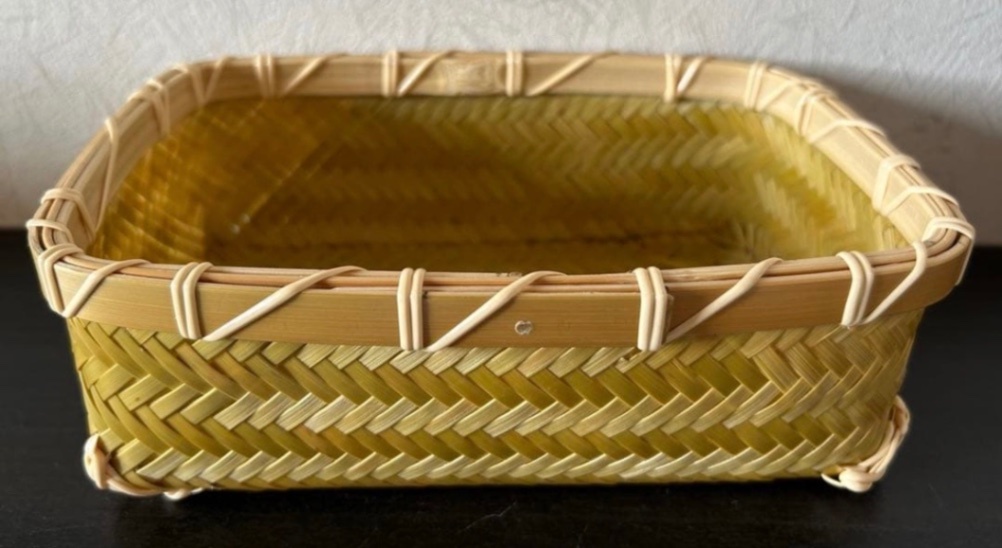 ② 竹籠 カゴ (20㎝) 竹かご 器 竹細工 国産真竹