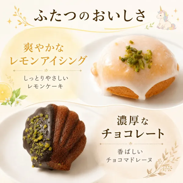 【8/9新宿オフィスでお渡し】ふんわり香るレモンバターケーキとチョコマドレーヌのセット🍋