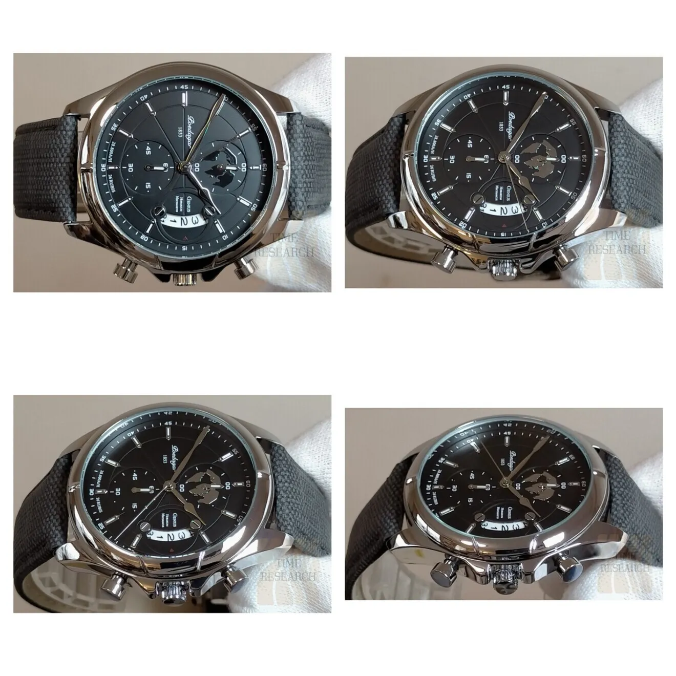 【プレミアムとカジュアルの最適公約数/新品】レトログラード文字盤/デニム調レザー