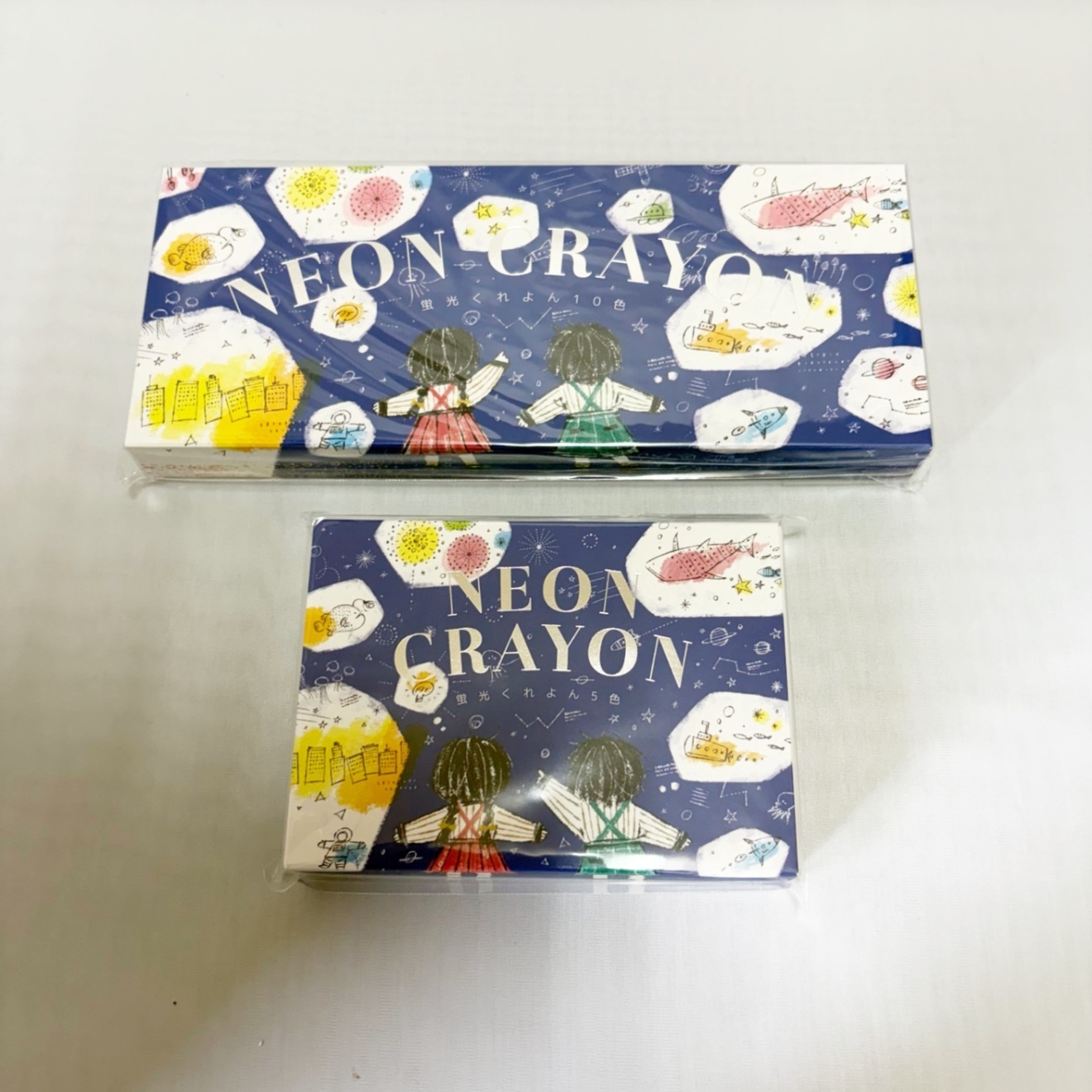 コクヨ　蛍光クレヨン　5色