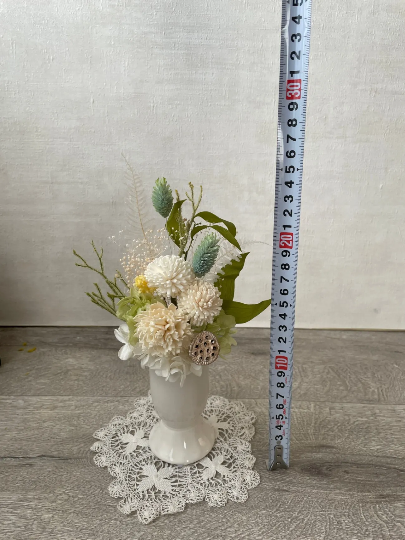 ｜枯れないお供え花｜お線香セット そのまま飾れるプリザーブドフラワー【ハンドメイド】