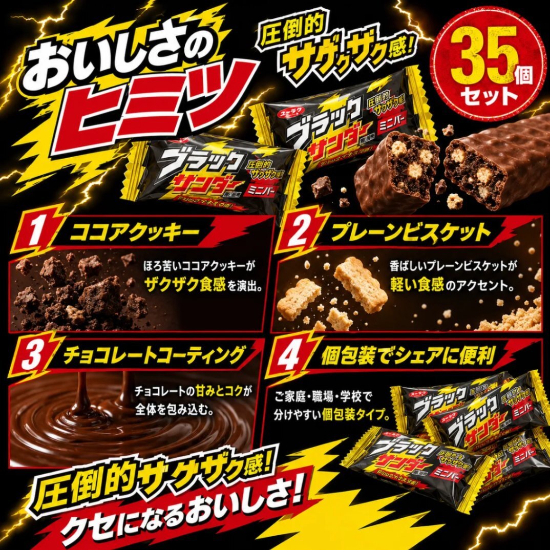 ブラックサンダー ミニバー 35個セット