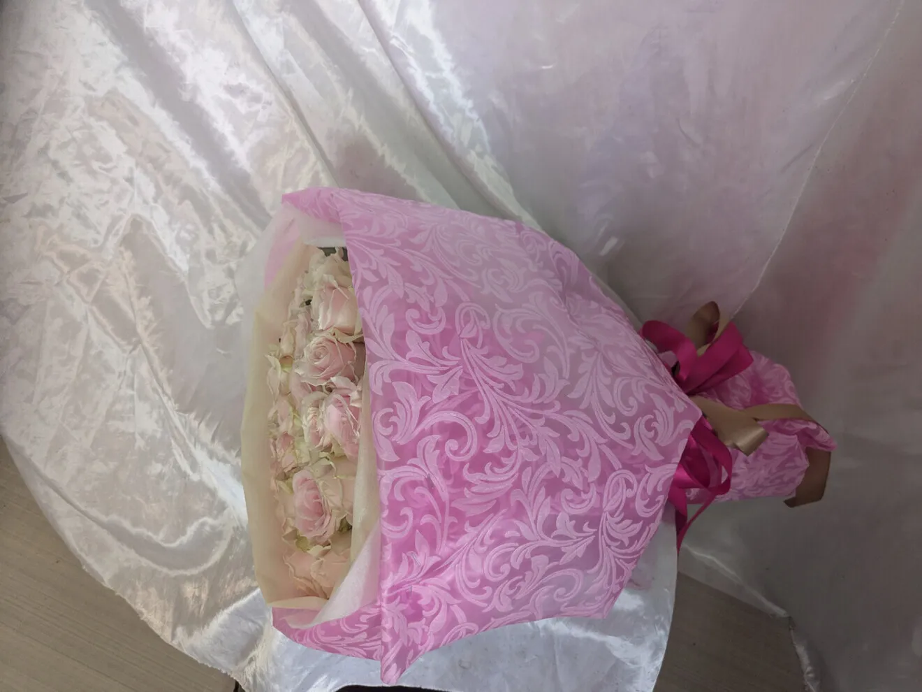 ★沖縄限定配達★プロポーズにピンク系バラ30本の花束・沖縄のホテルに配達