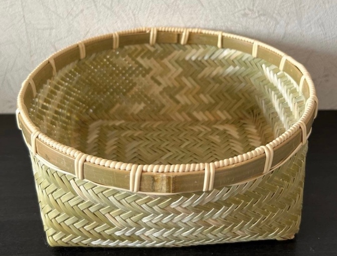 ③ 竹籠 カゴ (17.5㎝) 竹かご 器 竹細工 国産真竹