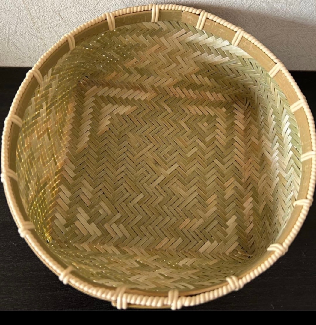 ③ 竹籠 カゴ (17.5㎝) 竹かご 器 竹細工 国産真竹