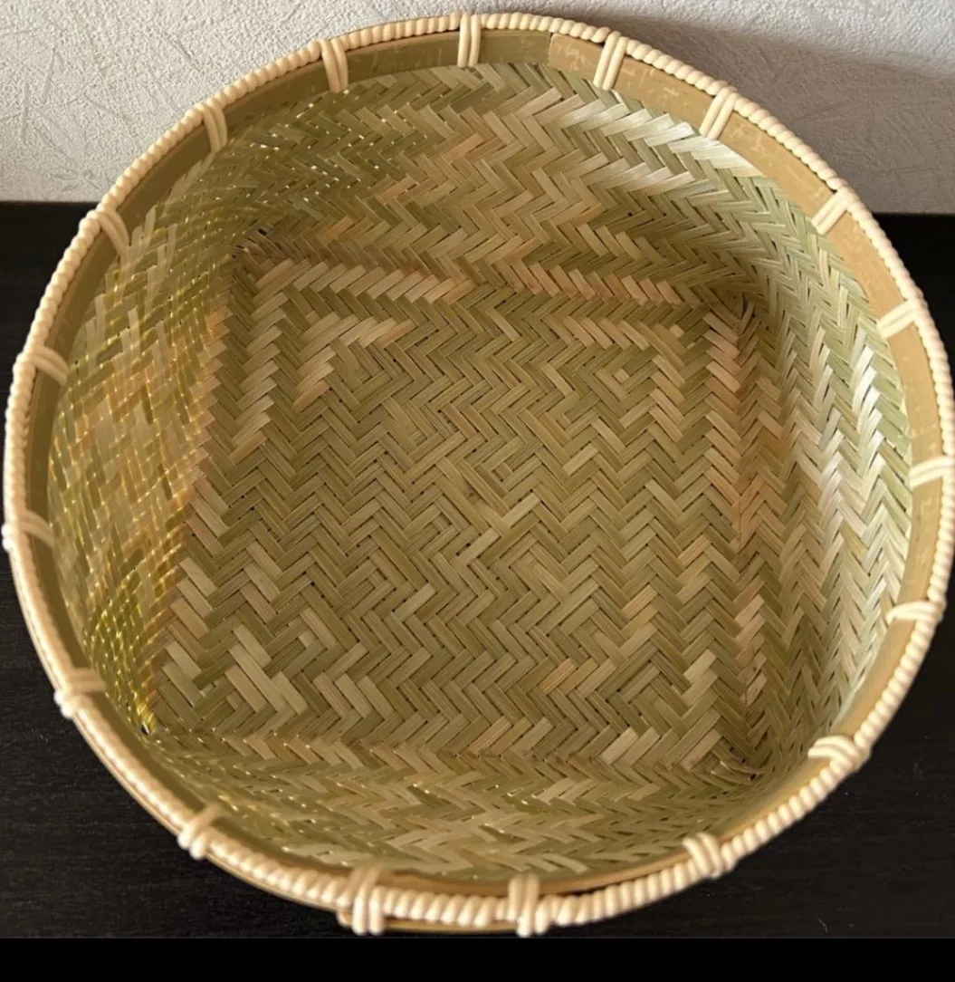 ③ 竹籠 カゴ (17.5㎝) 竹かご 器 竹細工 国産真竹