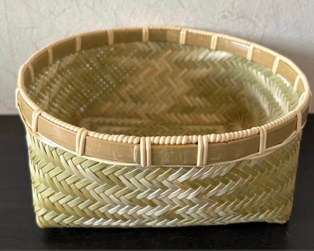 ③ 竹籠 カゴ (17.5㎝) 竹かご 器 竹細工 国産真竹