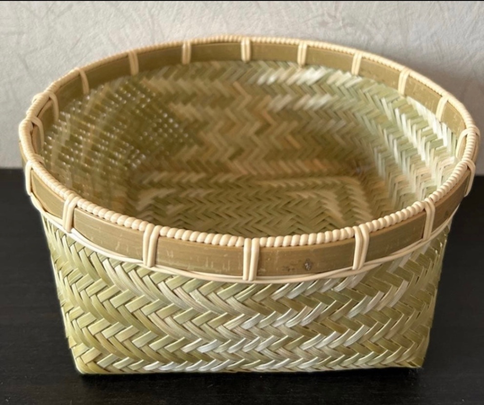 ③ 竹籠 カゴ (17.5㎝) 竹かご 器 竹細工 国産真竹
