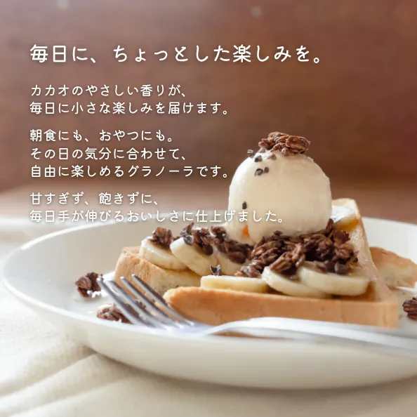 高級グラノーラ カカオ味│腸活│無添加・砂糖不使用・グルテンフリー・オーガニック食材使用