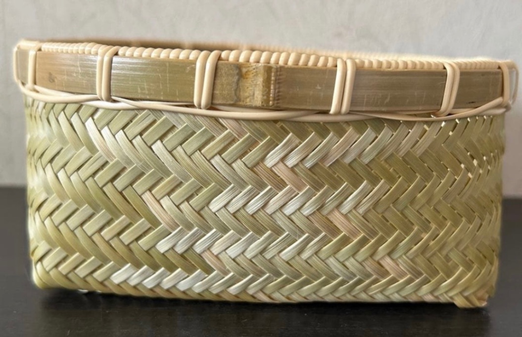 ③ 竹籠 カゴ (17.5㎝) 竹かご 器 竹細工 国産真竹