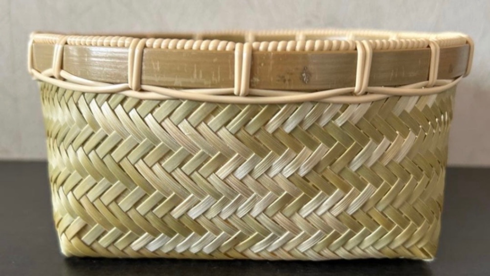 ③ 竹籠 カゴ (17.5㎝) 竹かご 器 竹細工 国産真竹