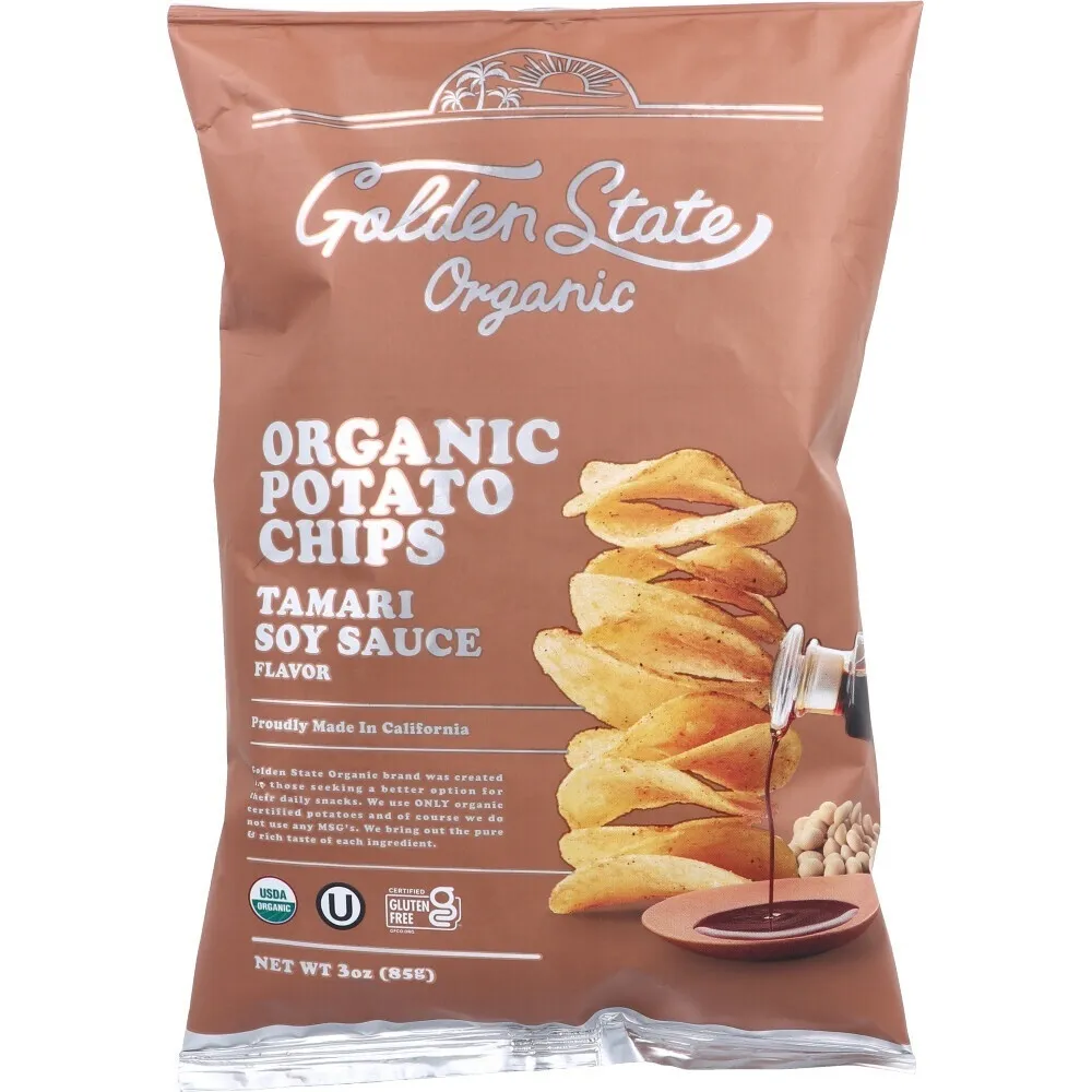 オーガニックポテトチップス たまり醤油風味 85g｜有機JAS・香ばしい旨み｜ゴールデンステート