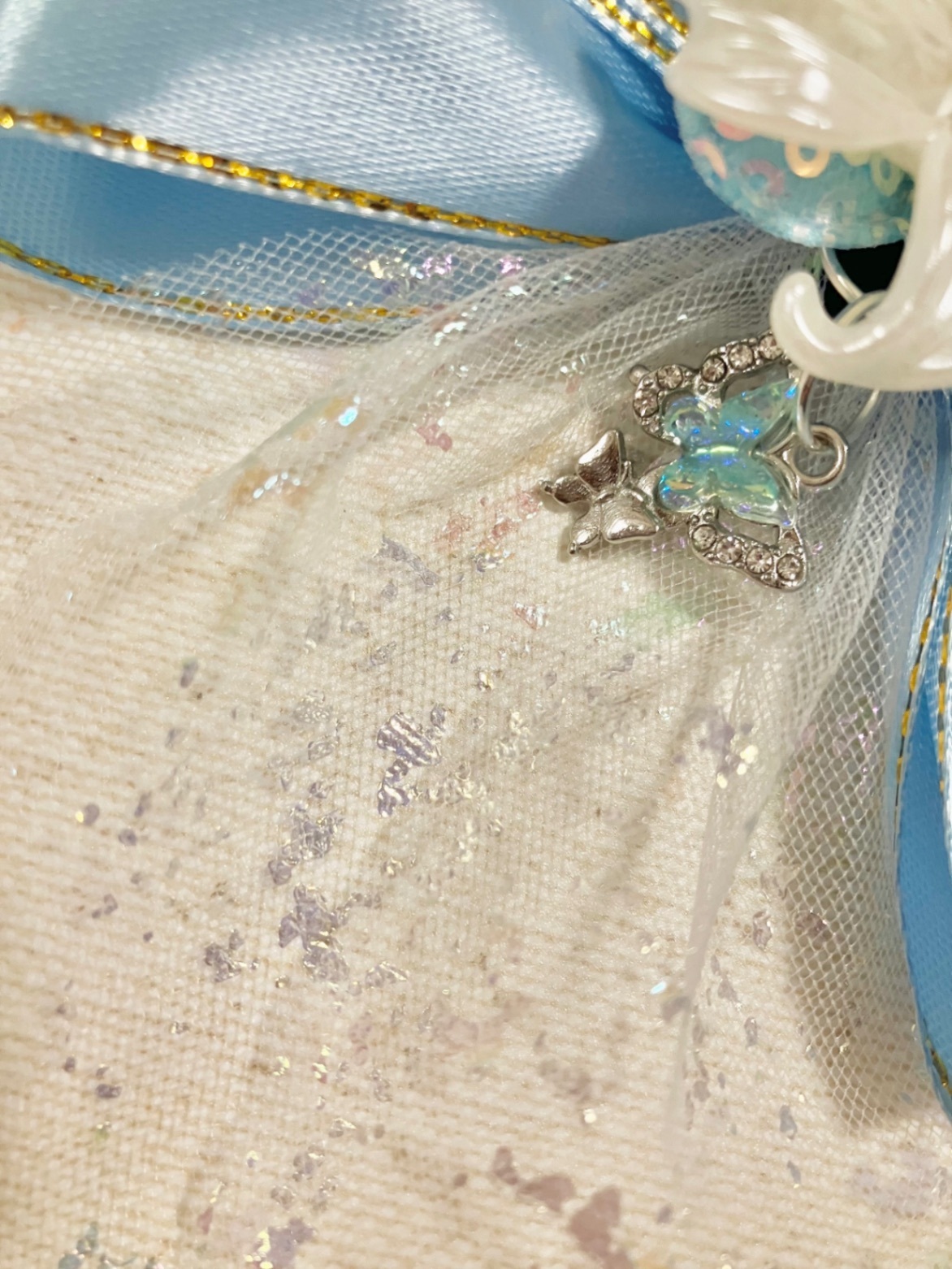 【ハンドメイド】なりきり　リリー　ブルー　ヘアクリップ　