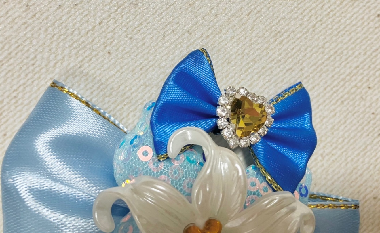 【ハンドメイド】なりきり　リリー　ブルー　ヘアゴム　2個セット