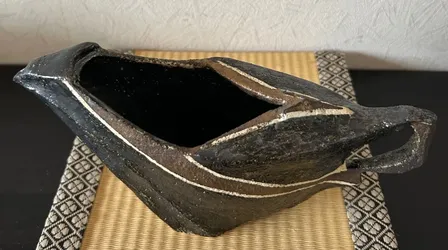 片口酒器　古代の舟を宿す一点物　受賞作家作品　陶器　器