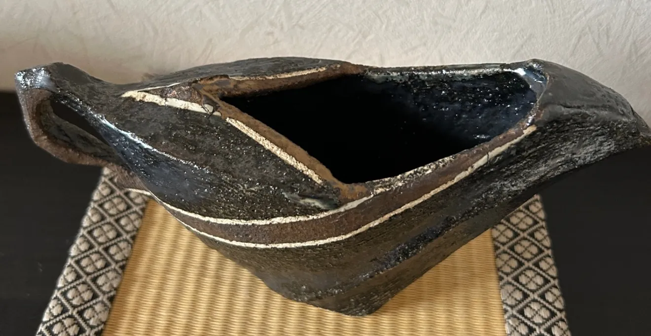 片口酒器　古代の舟を宿す一点物　受賞作家作品　陶器　器