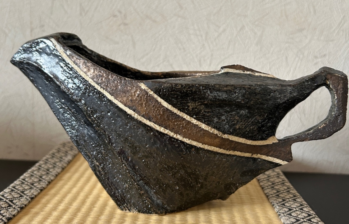 片口酒器　古代の舟を宿す一点物　受賞作家作品　陶器　器