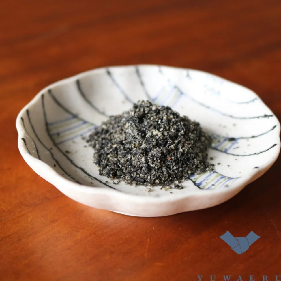 黒すりごま塩 100g×3袋｜天然塩「海の精」使用｜無添加｜すりつぶし黒ごま｜伝統海塩