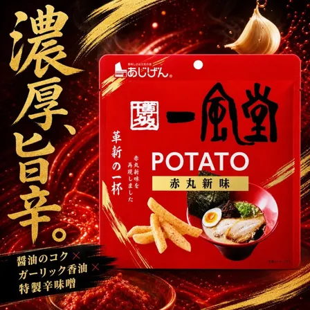 博多一風堂 赤丸新味 ポテトスティック 43g ラーメン 