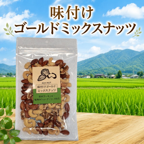 味付けゴールドミックスナッツ 135g アーモンド カシューナッツ くるみ