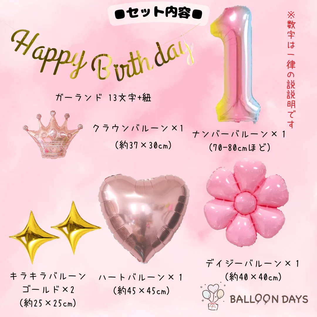 数字が選べる♪ オーロラ姫 眠れる森の美女 ディズニー  風船 誕生日 飾り付けセット バルーン