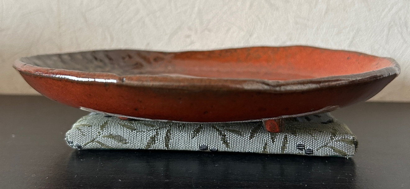 打痕丸皿 　大地の傷跡を宿す一点物　皿　受賞作家作品　陶器　器
