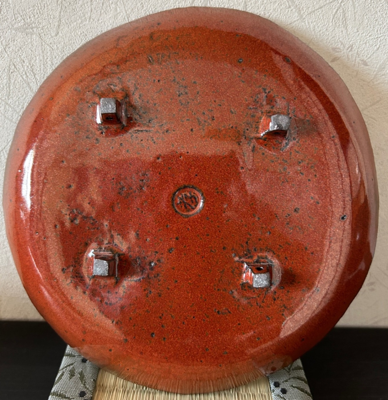 打痕丸皿 　大地の傷跡を宿す一点物　皿　受賞作家作品　陶器　器