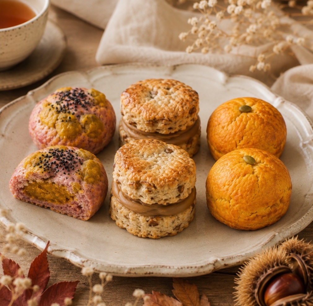 🍠🌰🎃【秋の味覚】 3種のスコーンセット🍠🌰🎃 〜芋・栗・かぼちゃ〜