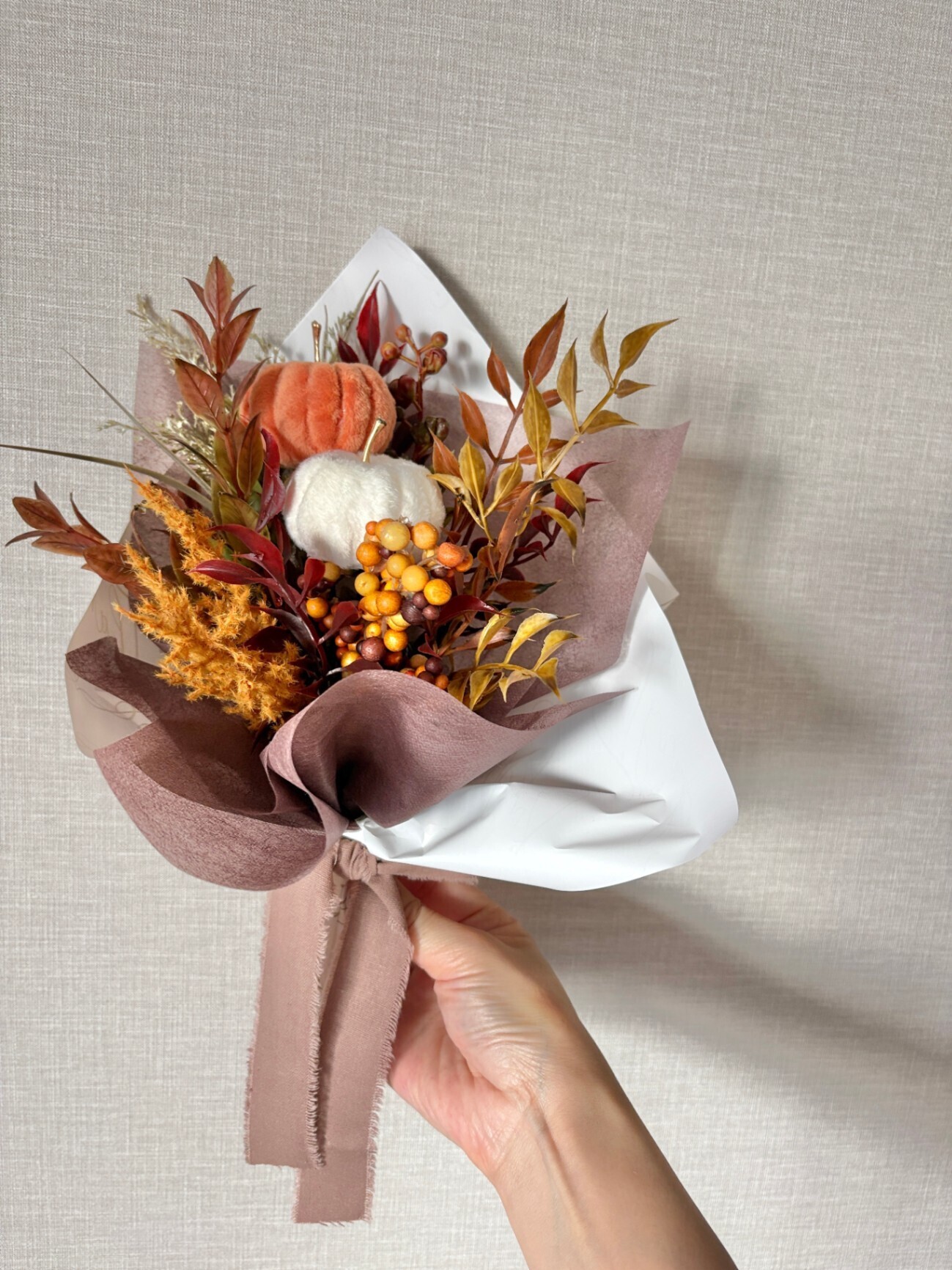 秋色の花束｜実りの季節を束ねたアーティフィシャルフラワーブーケ