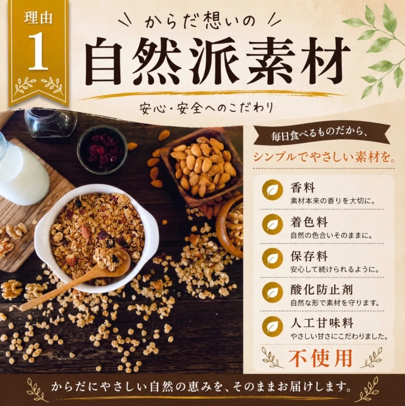【秋の味覚】からだ想いの窯焼きグラノーラ　メープル➕チョコ➕ジンジャー　各250g