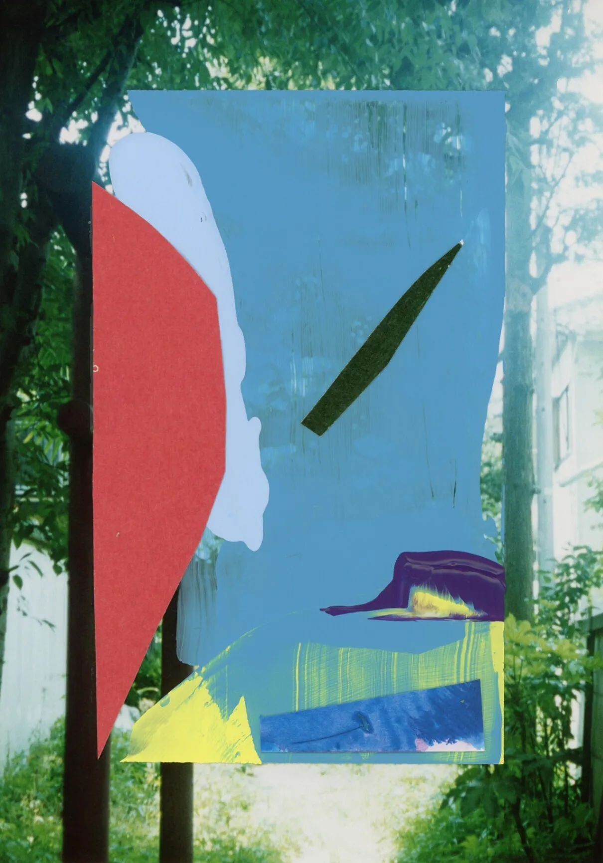 抽象絵画 原画｜L判の小さな額装作品 フィルム写真×アクリル「Transition 260713」