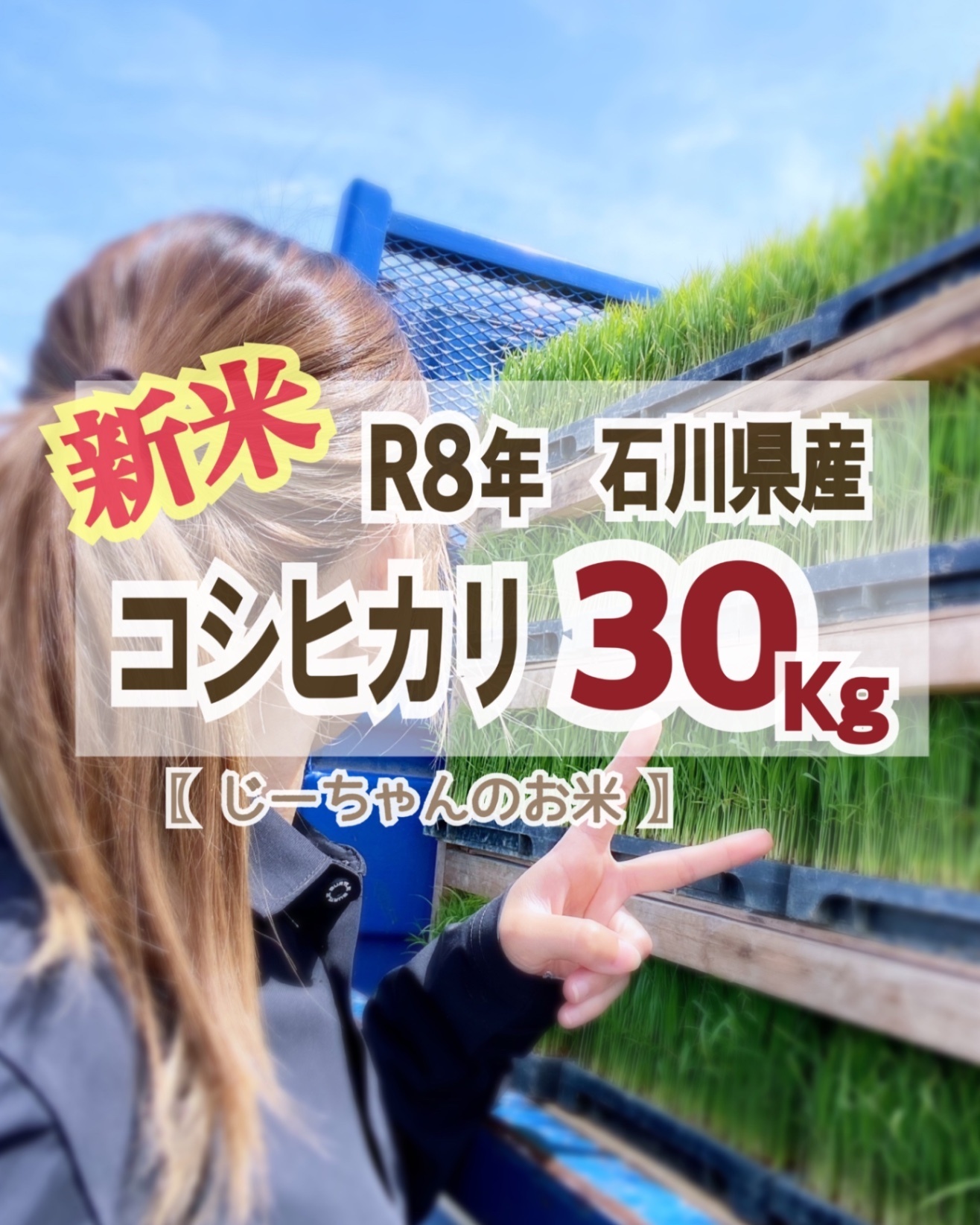 〖 じーちゃんのお米🌾 〗新米！コシヒカリ30kg 石川県　令和８年産　玄米 or 白米