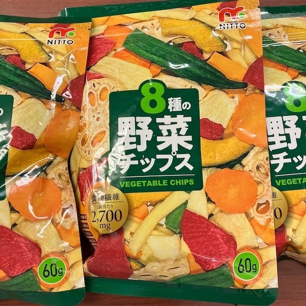 8種の野菜チップス 60g×3袋セット　日東フーズ