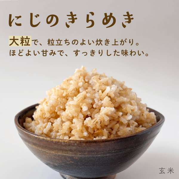 R8新米 にじのきらめき 玄米10kg 精米OK 湧水育ち 減農薬 減化学肥料 徳島産 【秋の味覚】