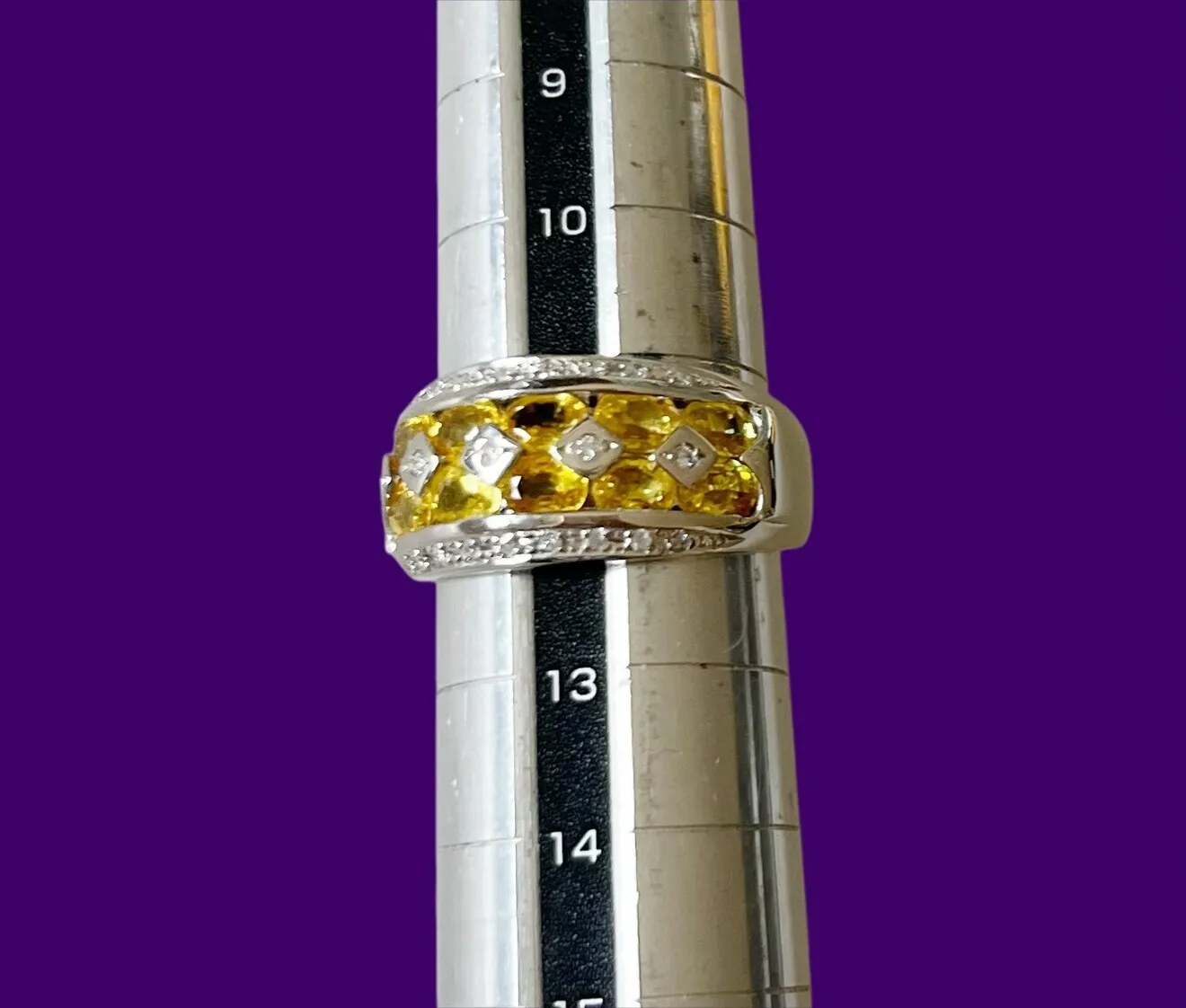 天然イエローサファイア 2.530ct ダイヤモンド 0.120ct PT900 リング