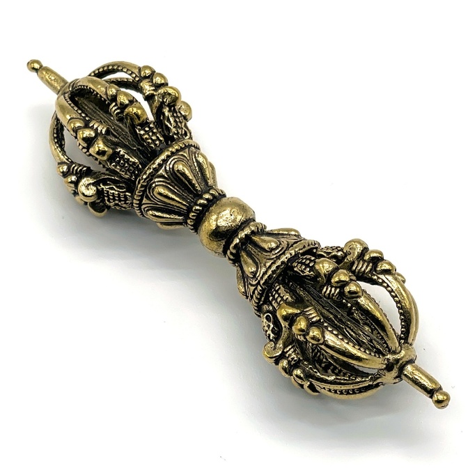 九鈷杵 金剛杵 ヴァジュラ ドルジェ 90mm 密教仏具 曼荼羅 不動明王 お守り 護身具 魔除け
