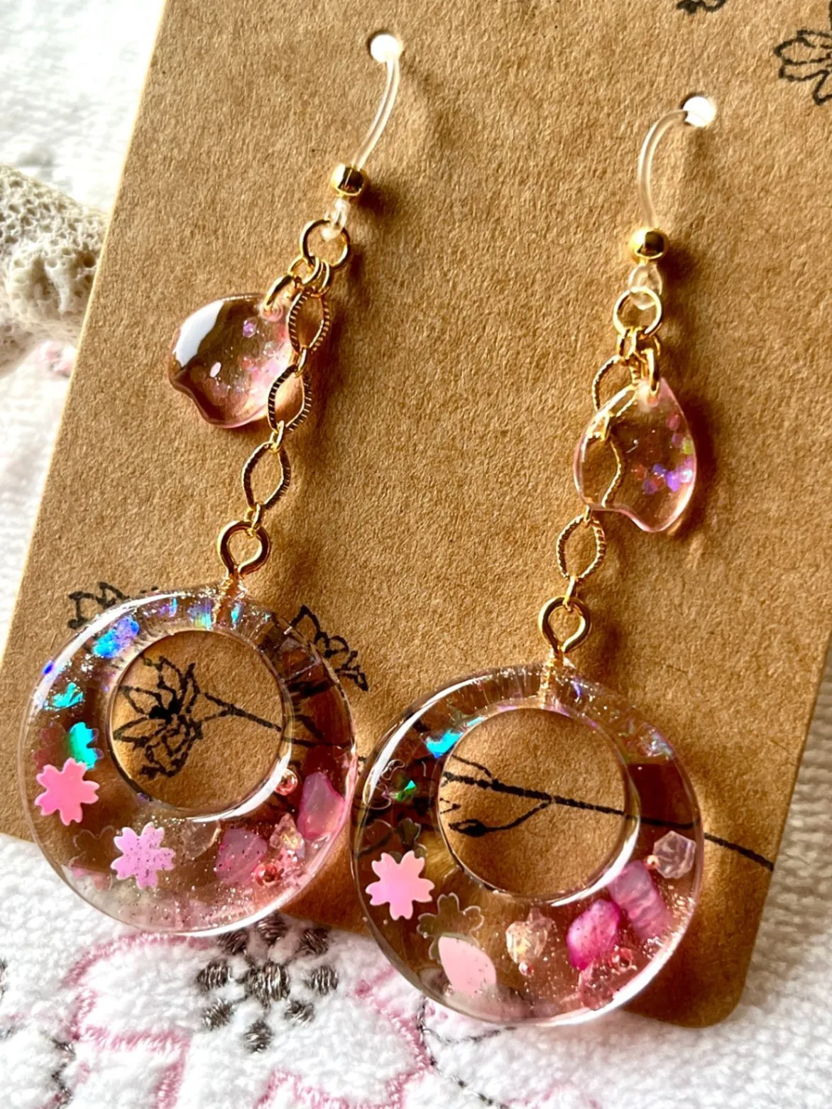 さくらのフープ🌸フックピアス【リベポ払い歓迎🎉】