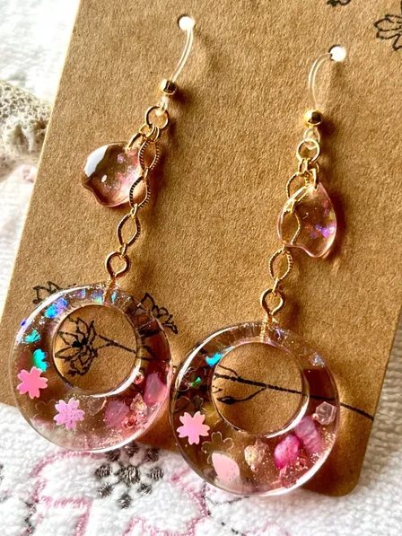 さくらのフープ🌸フックピアス【リベポ払い歓迎🎉】