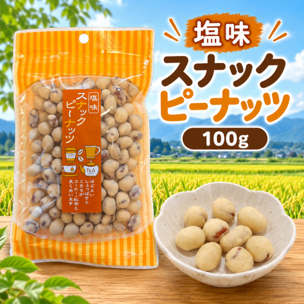 塩味 スナックピーナッツ 100g 豆菓子 あの豆菓子 コーヒーのおとも 内藤藤三郎商店 老舗