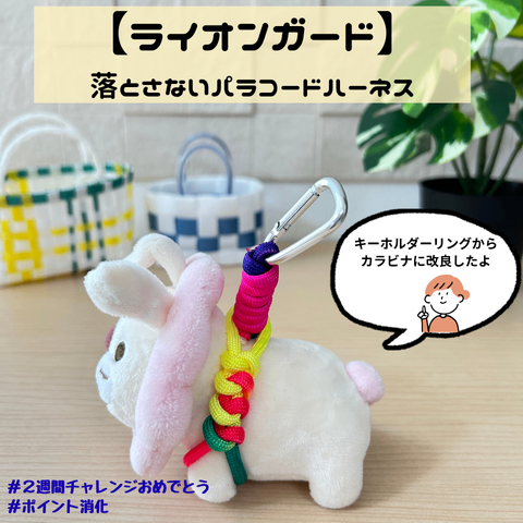 ［ライオンガード］落とさないパラコードハーネス・カラフル