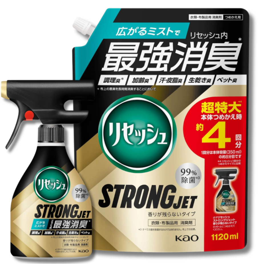 リセッシュ ストロングジェット 香りが残らないタイプ 本体 350ml ＋ 詰め替え1120ｍl