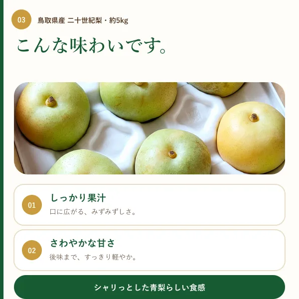 【鳥取県産】二十世紀梨 約5kg｜みずみずしく爽やかな青梨｜ご家庭用