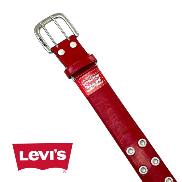 【Levi's】40mm ダブルピンベルト 6911 レッド