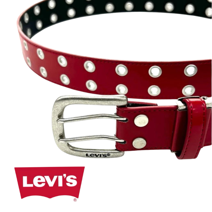 【Levi's】40mm ダブルピンベルト 6911 レッド